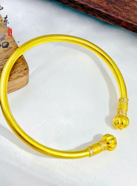 【金店同款】高保色古法沙金镶钻