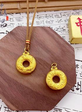 【金店同款】古法沙金鲤鱼荷花