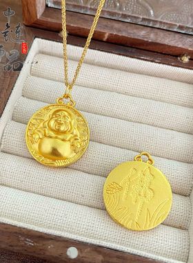 古法凤祥金店同款高保色沙金佛字