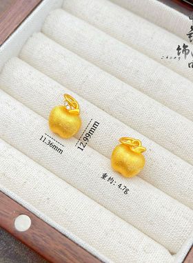 古法凤祥金店同款高保色沙金镶钻