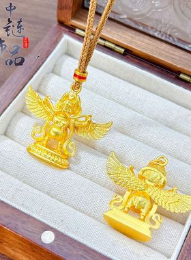 古法镀金不掉色金店同款沙金錾刻