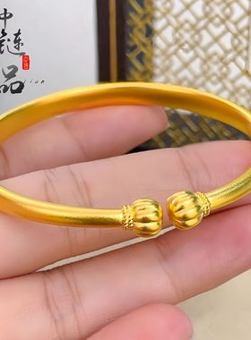 手镯女铜镀金南瓜灯笼手环