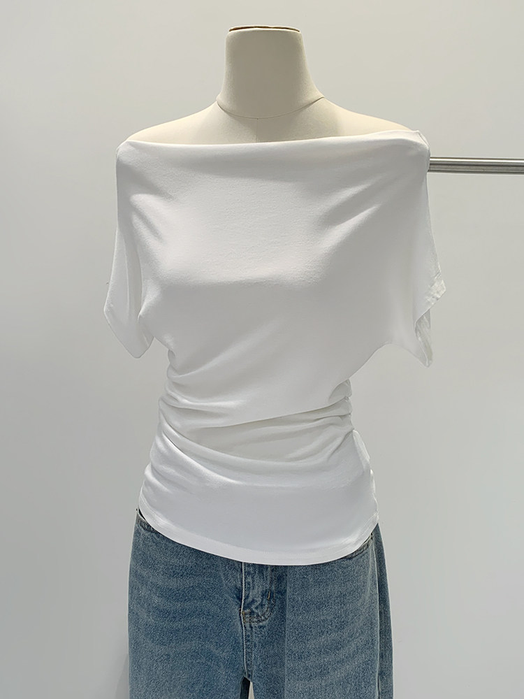 Chic Off-Shoulder Cowl Tee: High-End Summer Style for Just $3.86! - Product image 2