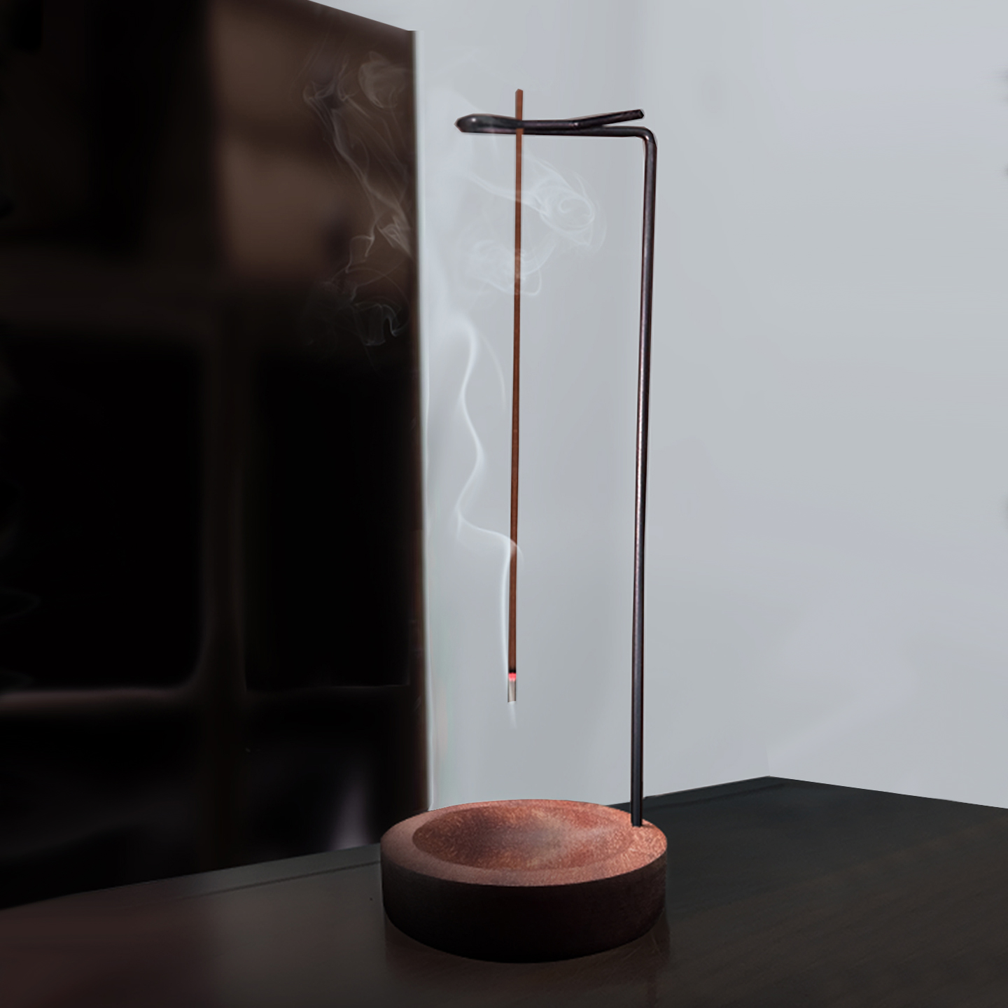 线香香插底座插高级感不落灰檀香托倒挂香插香炉香座熏香炉香插盘