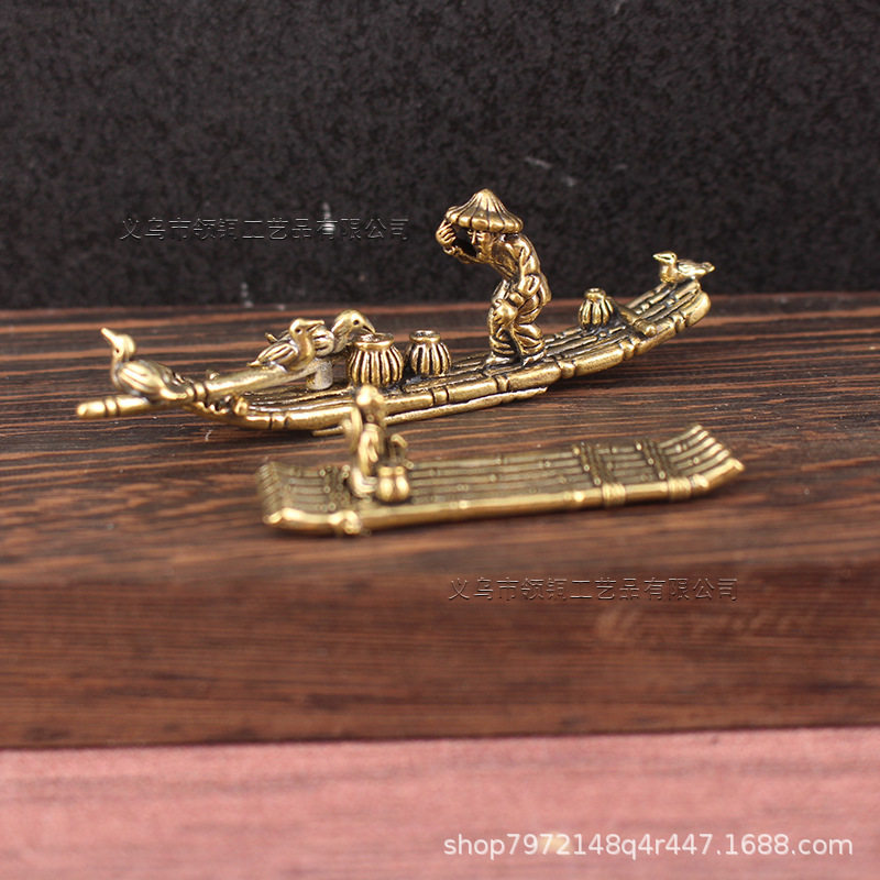 黄铜竹排香插摆件复古渔翁独钓熏香香托工艺礼品鸬鹚老人桌面装饰,家居饰品,香托/香盘/香座/香插,淘宝优惠券,粉丝福利购,淘宝优惠卷