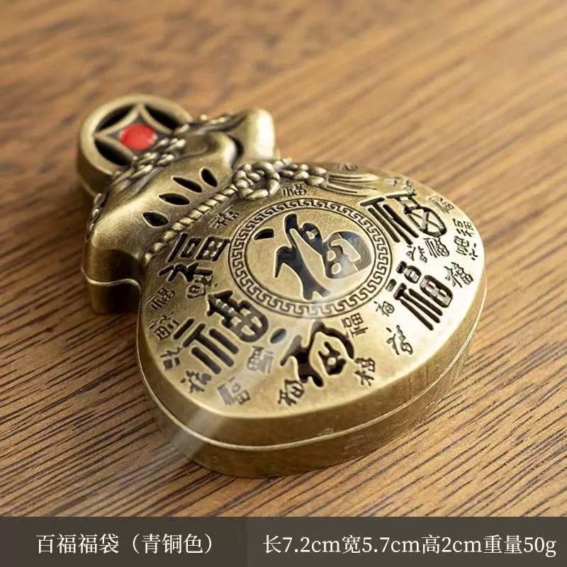 复古高端小祥云百福福袋铜质香托铜钱香座摆件礼品青铜色香插招财,家居饰品,香托/香盘/香座/香插,淘宝优惠券,粉丝福利购,淘宝优惠卷