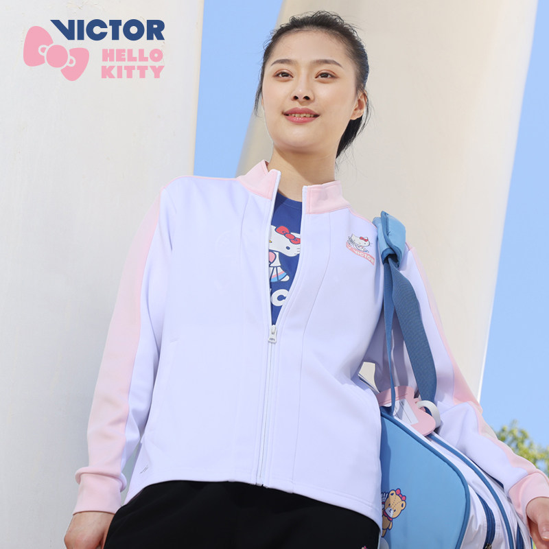 VICTOR胜利HELLOKITTY凯蒂猫针织运动外套J-KT206长裤P-KT208卫衣