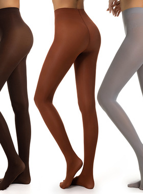 Women Tights亚马逊大码连脚美腿裸氨针织白色40D彩色跳舞连裤袜