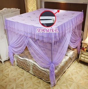 三开门防尘顶蚊帐挡光遮灰尘顶部开拉链孔可穿风扇线新款 加厚加密