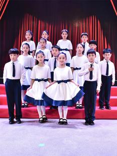 儿童演出服合唱服主持人礼服中小学生诗词朗诵背诵大合唱表演服装