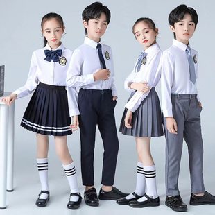 中小学生大合唱表演服装英伦风校服诗歌朗诵演出服儿童幼儿园园服