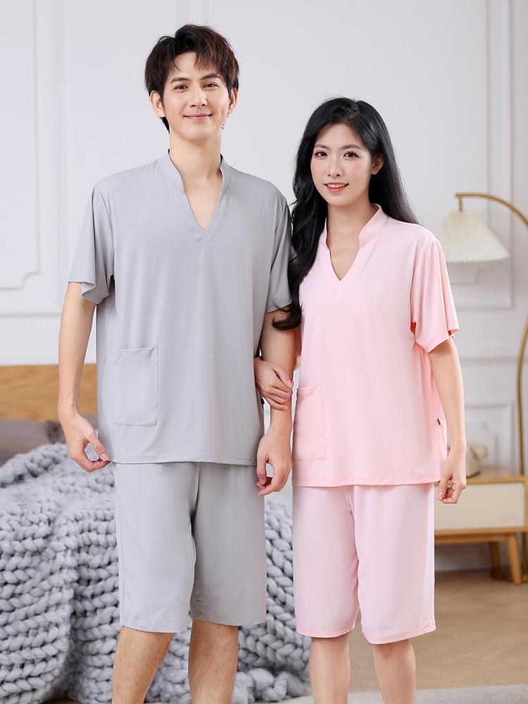 曲水兰亭vip限量款高档汗蒸浴服冰凉丝睡衣男女款按摩足浴家居服