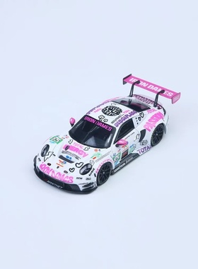 现货Star Race SR 1:64 保时捷992 GT3 R 赛道版白粉85号合金车模