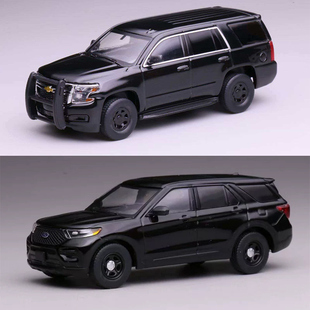 现货596 1:64 福特探险者nypd纽约警察局涂装雪佛兰塔河 合金车模