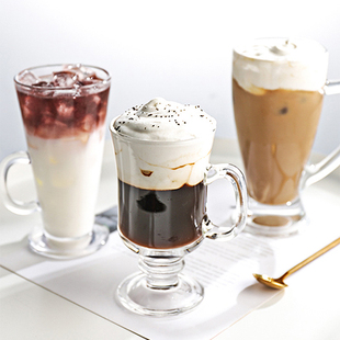 带把拿铁爱尔兰咖啡杯热红酒杯饮料杯玻璃水杯冰咖啡杯鸡尾酒杯