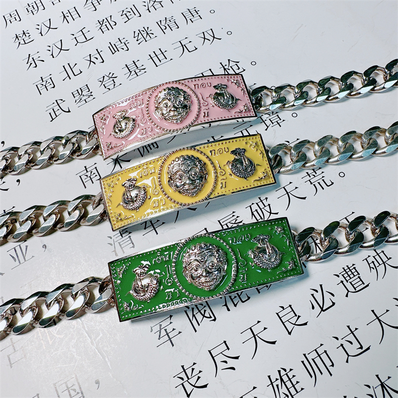 泰国佛牌 周恶 兆醒 纯银手链 手镯 fa会宽版  泰国佛牌 泰可可