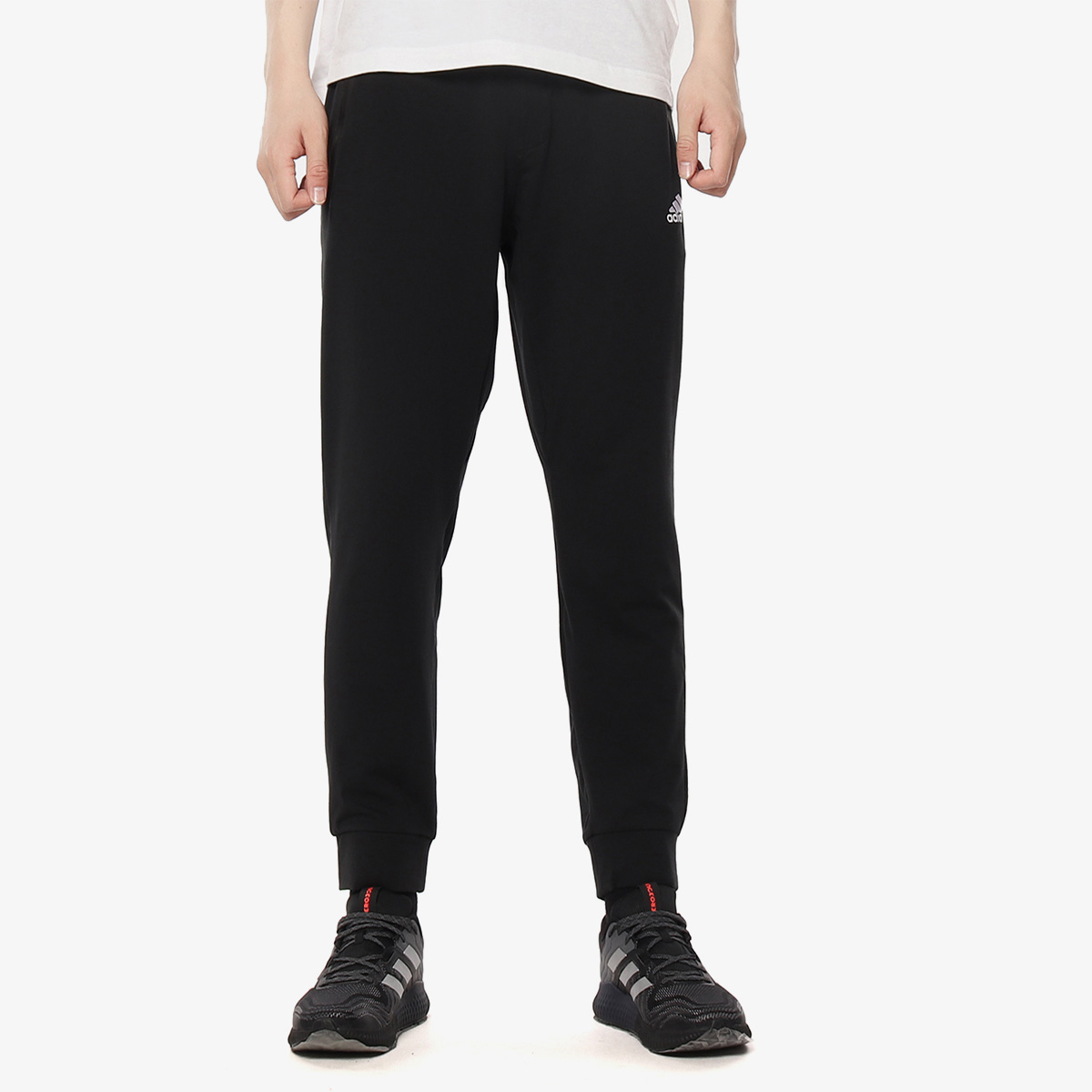 男子运动型格针织长裤