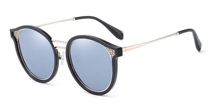 正品美国花雨伞太阳镜潮驾驶偏光镜女士韩版复古圆框墨镜AP11702