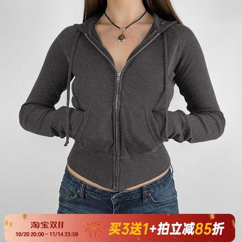 短款学院风口袋开衫外套Amyway
