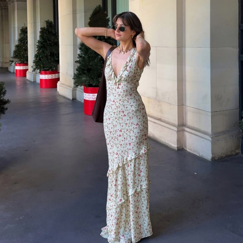 【南法浪漫】法式复古碎花连衣裙