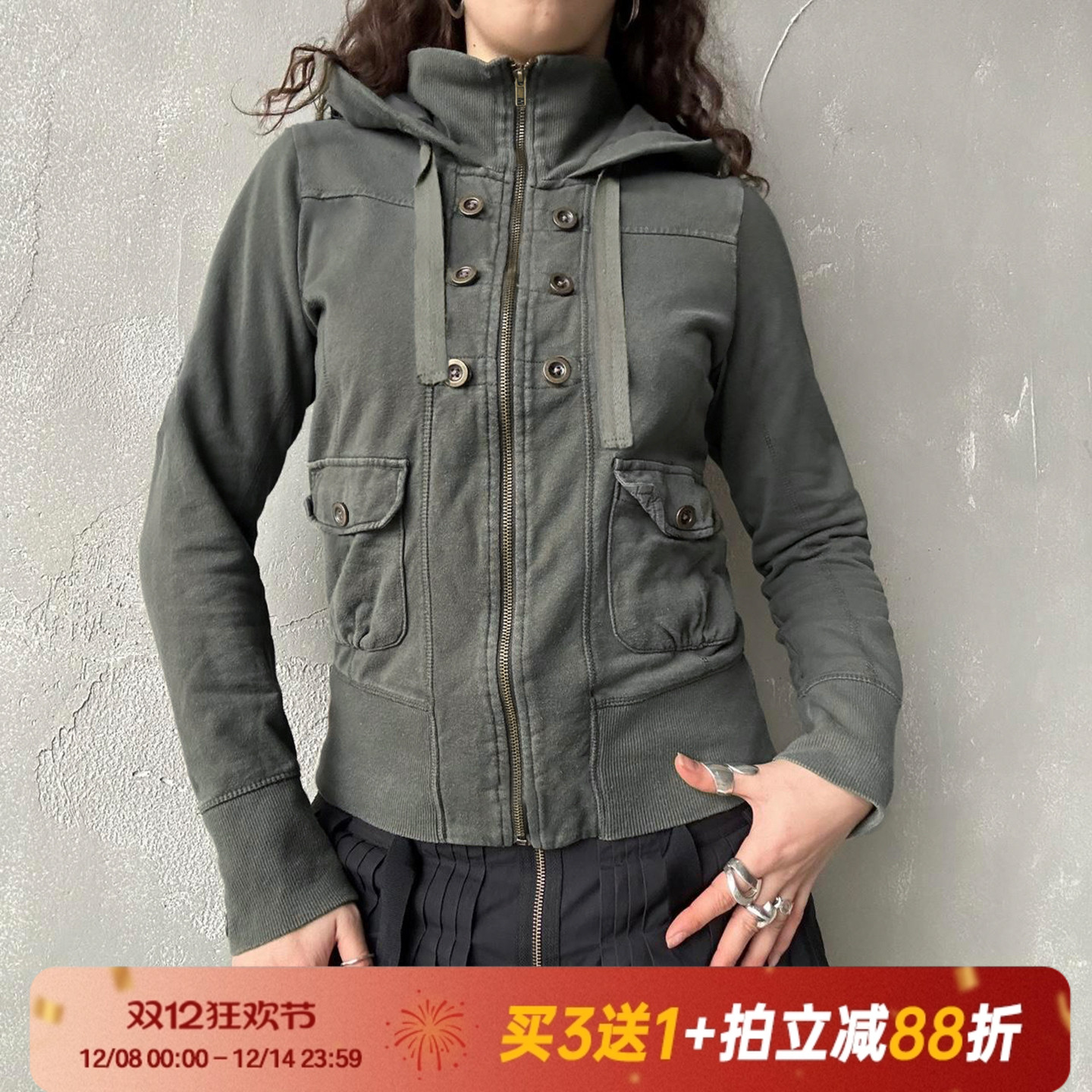 【户外机能】复古辣妹风连帽外套