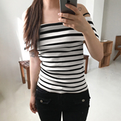 反季 特惠29 件 Amyway 休闲百搭条纹短袖