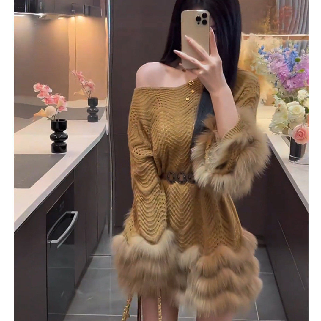 法式气质毛绒绒针织连衣裙女装2025秋冬新款辣妹休闲百搭毛衣上衣,女装/女士精品,毛衣,淘宝优惠券,粉丝福利购,淘宝优惠卷