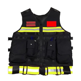 消防救援马甲反光背心应急通信指挥安全员管理军迷训练服马夹定制