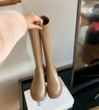 Милые флисовые эластичные высокие сапоги с молнией, ботинки