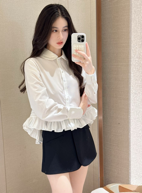 JR 专柜正品2025秋季新款 设计感甜美气质长袖衬衫上衣女XRJ4C03C