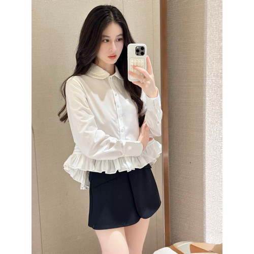 JR 专柜正品2026春季新款 设计感甜美气质长袖衬衫上衣女XRJ4C03C