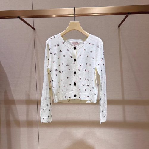 JR 2026春季新款 赵露思同款甜美碎花羊毛针织开衫女上衣XSJ1M14C