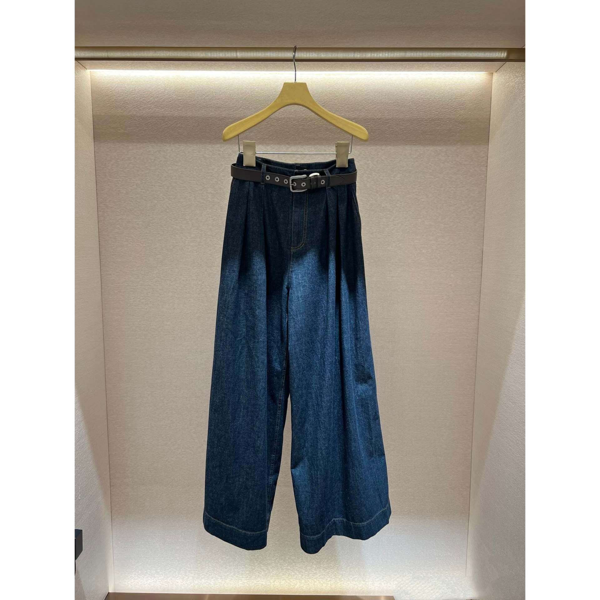 JR 专柜正品2026春季新款 纯棉高腰牛仔阔腿直筒长裤女XSJ1K07C