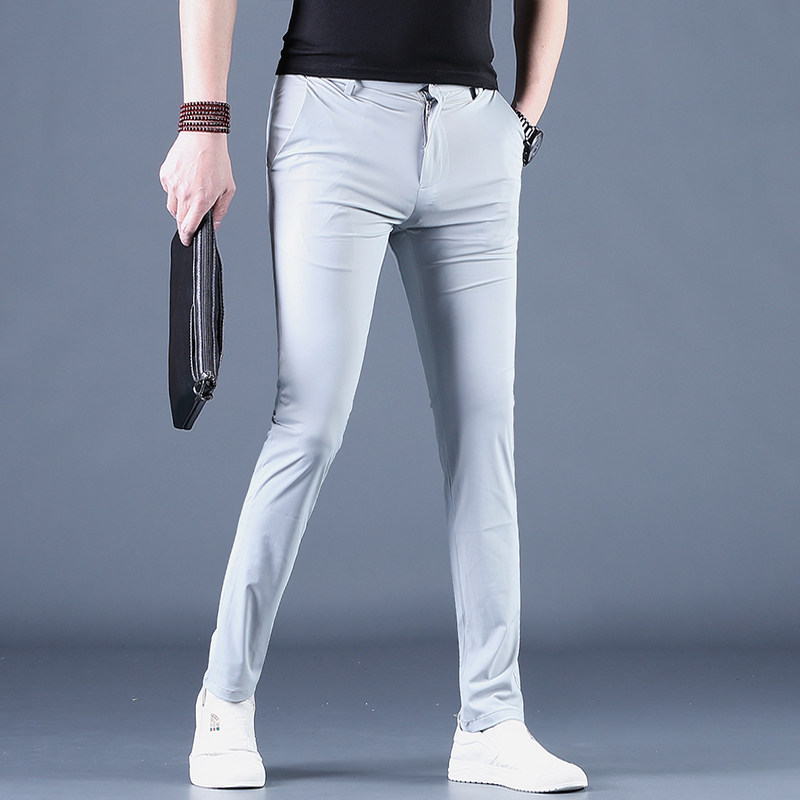 夏天裤子男士休闲裤韩版潮流百搭小脚长裤2026新款男裤潮牌百搭薄