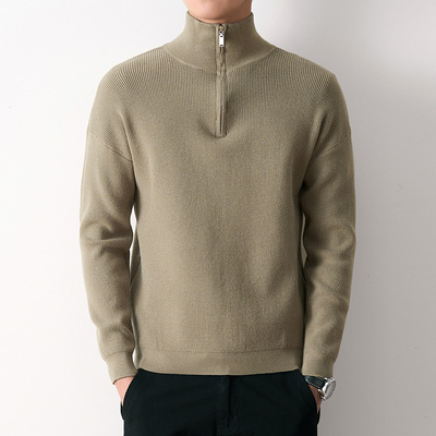 毛衣男款秋冬季纯色线高领衣内搭
