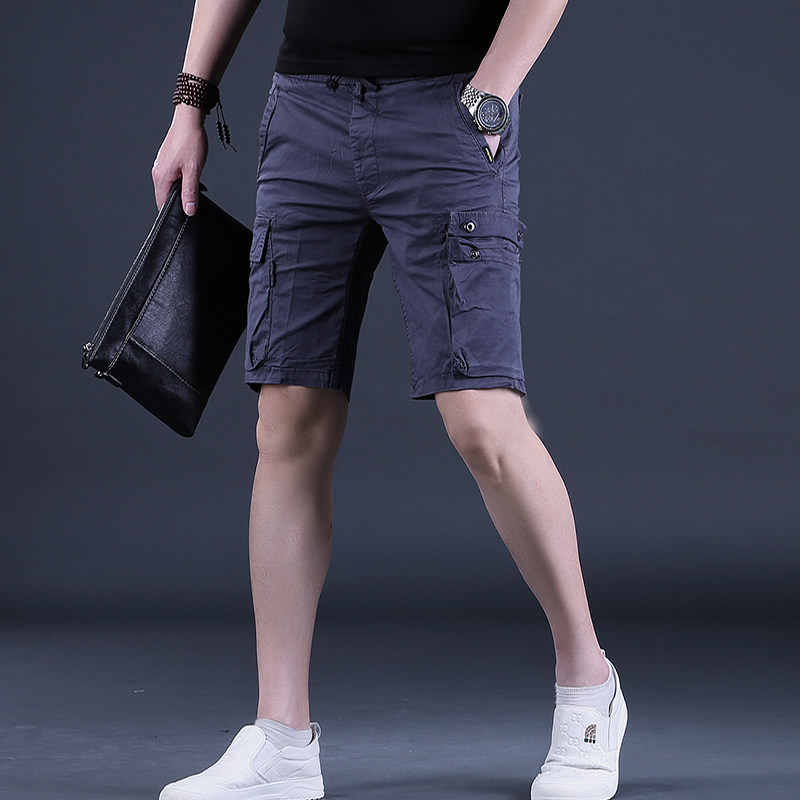 夏季裤子男工装短裤男士五分休闲裤潮流修身中裤夏天男式5分男裤