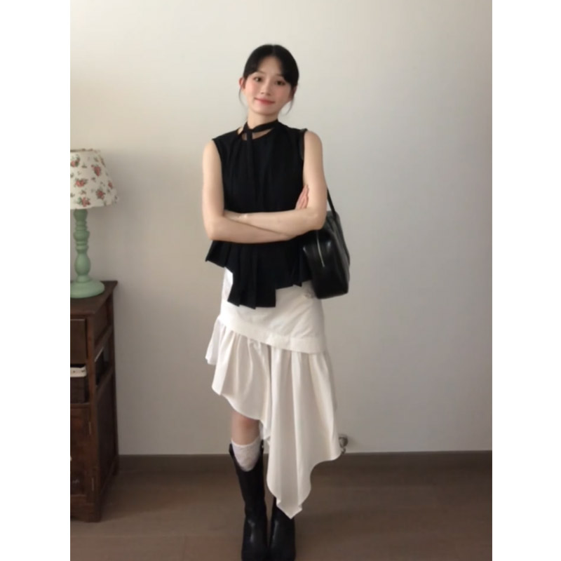 日系设计感小众复古裙女