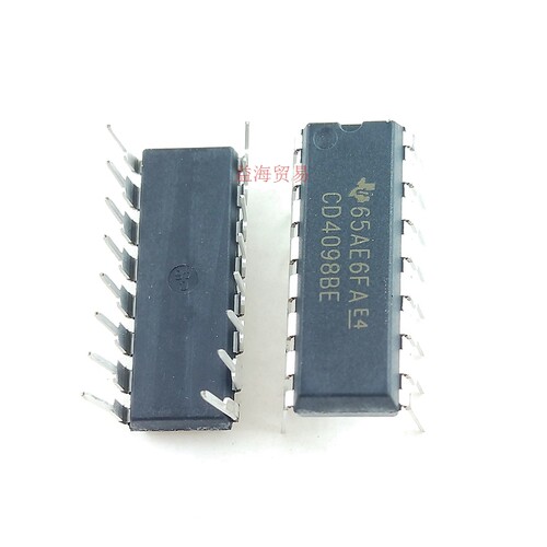 单稳态多谐振荡器芯片 CD4098 CD4098BE 直插 全新原装 DIP-16