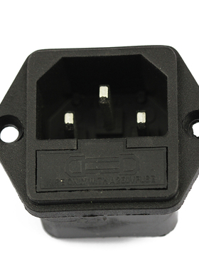 全元芯 SP-862 带耳/AC电源插座10A/250A/三脚/带保险管座5*20MM