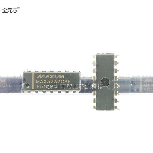 MAX3232CPE 芯片 直插DIP16 RS232收发器 MAX3232 IC集成电路