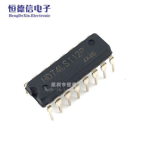 原装正品 直插 HD74LS112P 带预置清除负触发双J-K触发器 DIP-16