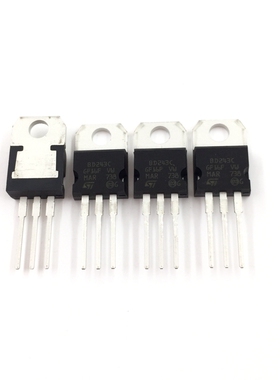BD243C三极管 100V 6A 直插 TO220封装 全新原装进口