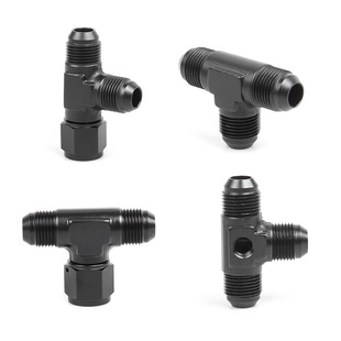 油冷接头刹车三通接头1/8快速连接油管转接头AN8 -12汽车改装配件
