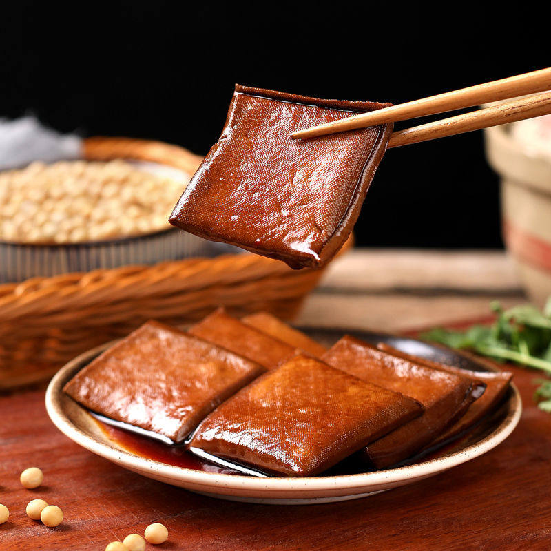 新品安徽巢湖特产正宗夏阁西峰新鲜手工酱油香干豆腐干五香茶干小