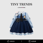 女童朱迪兔子警官连衣裙秋冬款 小女孩洛丽塔公主裙儿童生日礼服裙