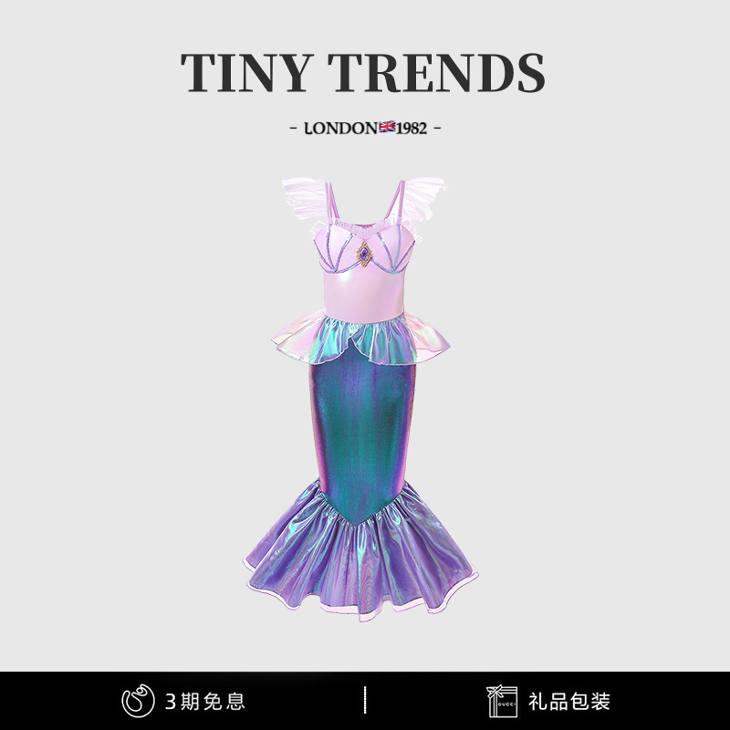 女童美人鱼公主裙夏季新款