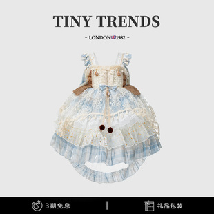 女童洛丽塔吊带公主裙夏季女宝宝蓬蓬纱礼服连衣裙儿童生日连衣裙