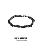 嘻哈男潮高级感莫比乌斯钛钢手链简约个性 百搭手串男士 潮流配饰品