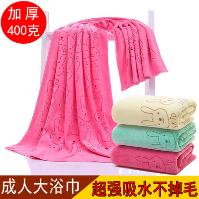 男女纯棉柔软吸水速干不掉毛浴巾
