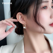 珍珠耳环女2020年新款潮韩国气质网红高级感耳钉纯银简约小巧耳饰